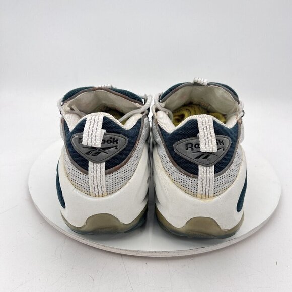 Vintage Reebok DMX Run Men Size 8.5 Silver Ultramarine White Neon Green Shoes - Picture 11 of 15